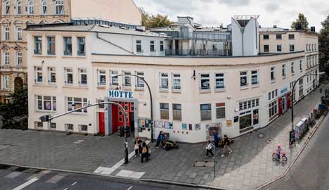 Ansicht Eckgebäude MOTTE aus der Vogelperspektive